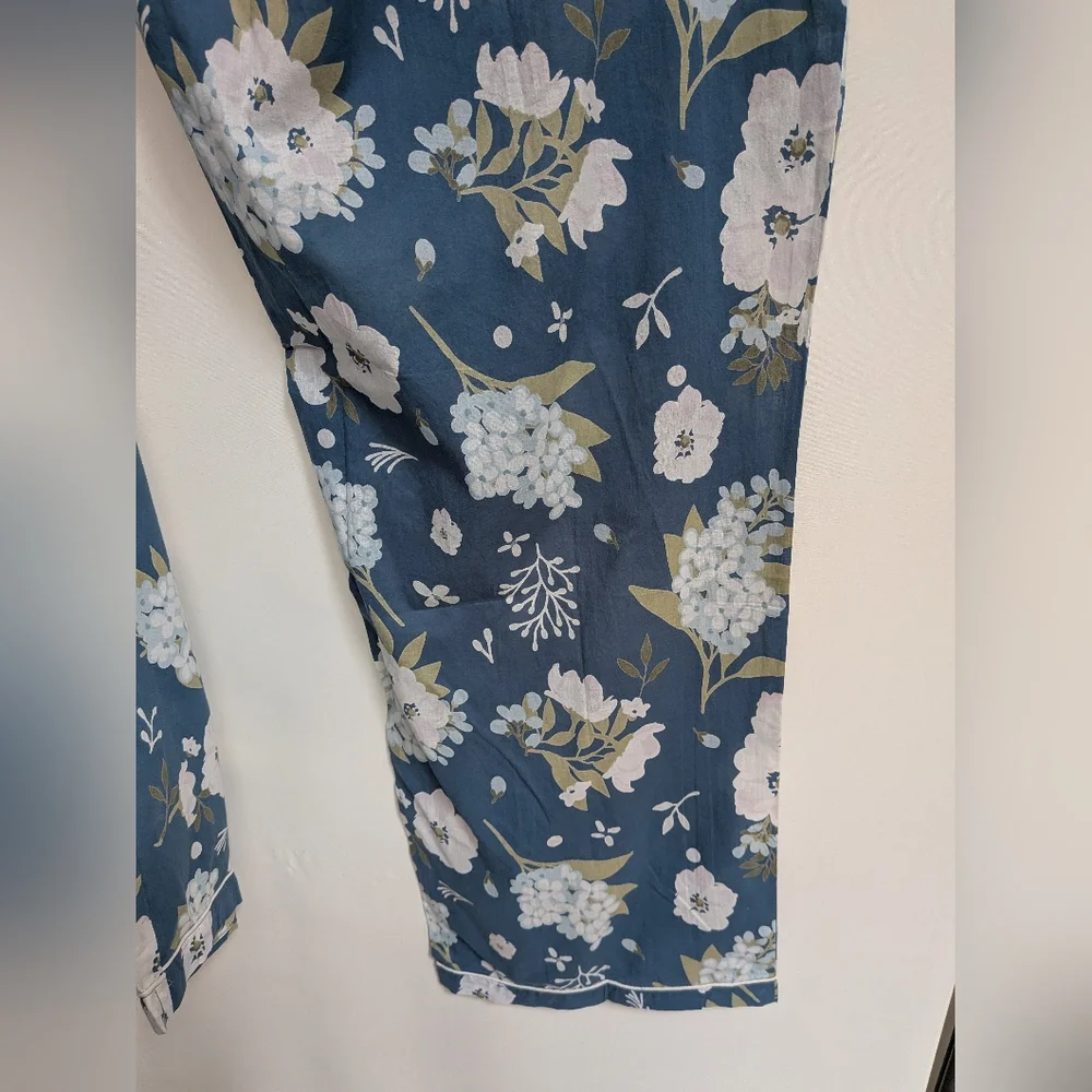 NWT Mahogany Blue Floral Camila Long Sleeve PJ Set 100% Cotton Size 2X - Picture 15 of 15